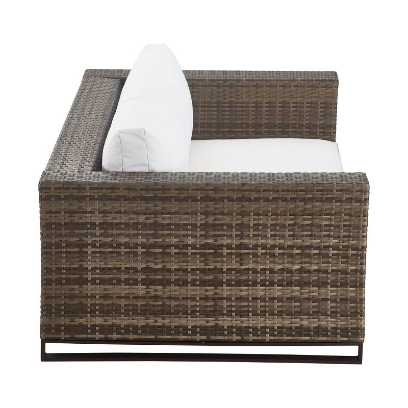 Oceanside 61" All-Weather Wicker Loveseat - Gray - Finch