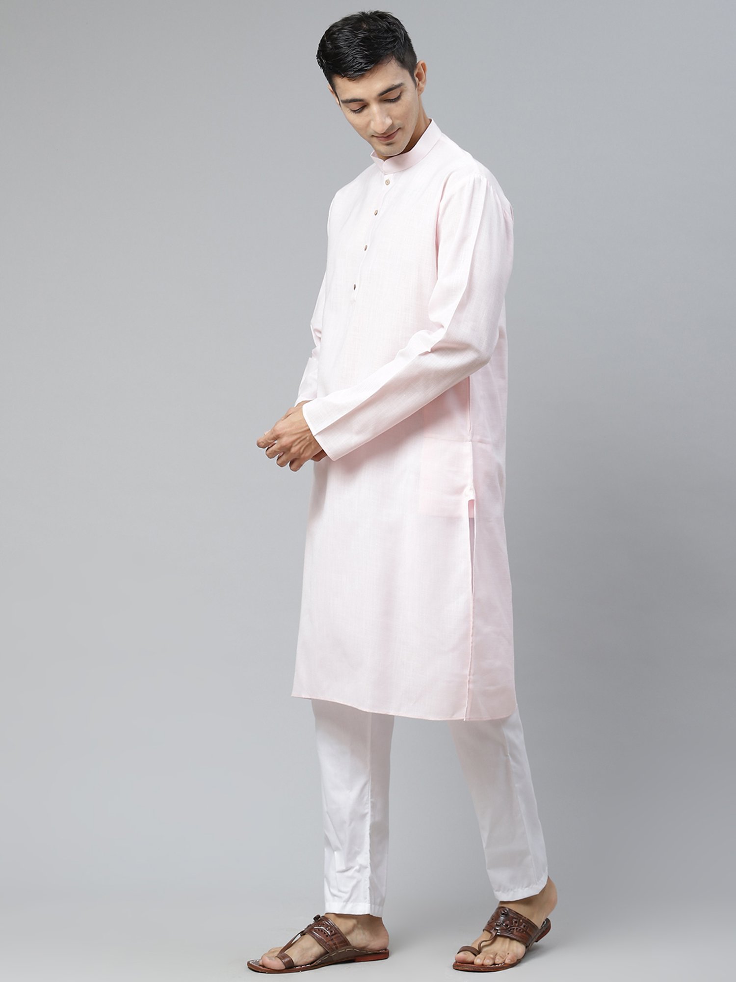 Vastramay White Cotton Straight Fit Embroidery Ethnic Suits