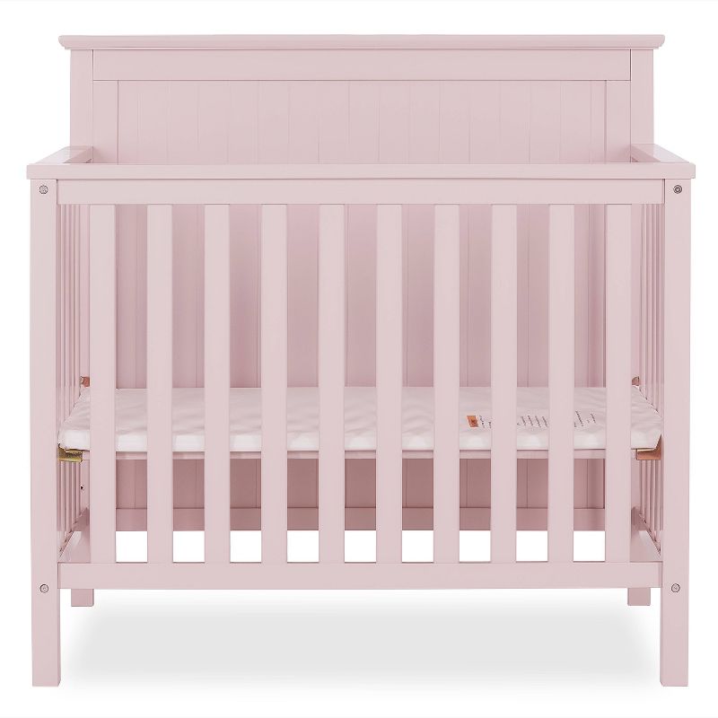 Dream On Me Jasmin 4-in-1 Convertible Mini Crib - Pink