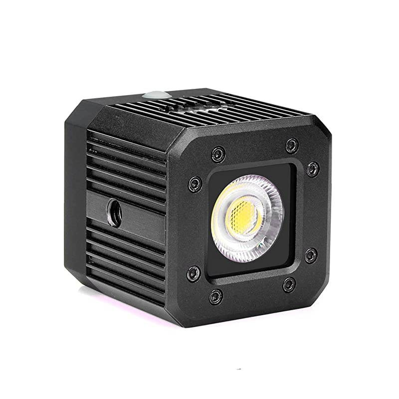 X1 8W 200LUX/1M Mini Waterproof LED Video Light Aluminum Lighting for Smartphone Camera Drone GoPro iPhone Samsung Sony Nikon Canon DJI Zhiyun Feiyu Moza - Black