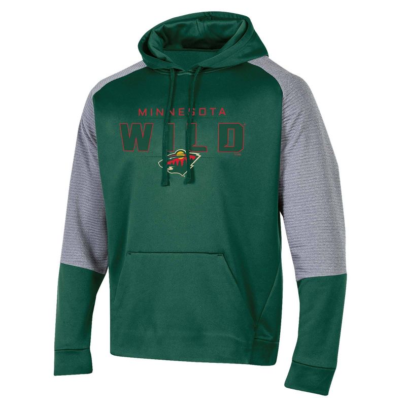 NHL Minnesota Wild Men's Edge Poly Textured Hoodie - Gray XXL