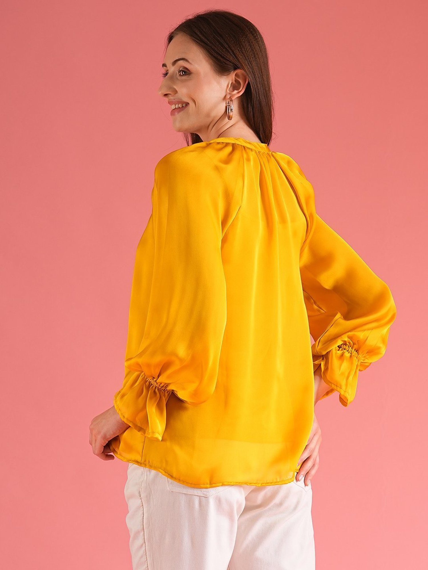 Globus Yellow Relaxed Fit Top