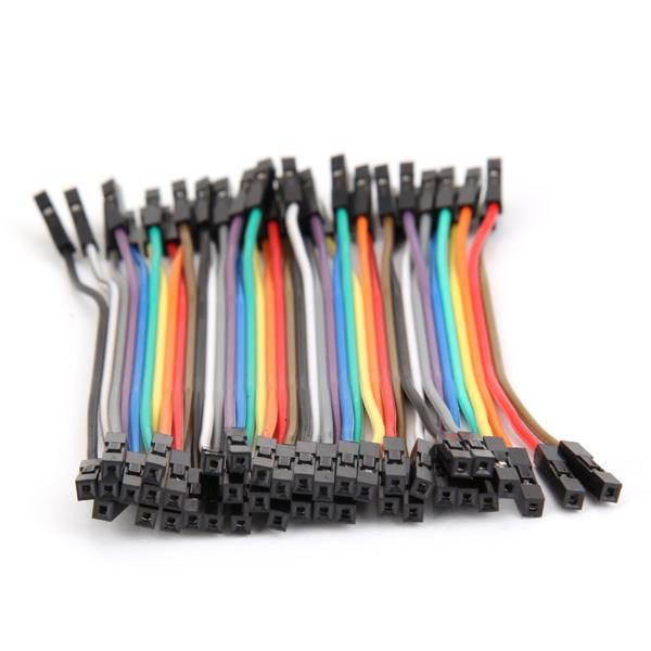 40pcs 10cm Female To Female Jumper Cable Dupont Wire For Arduino