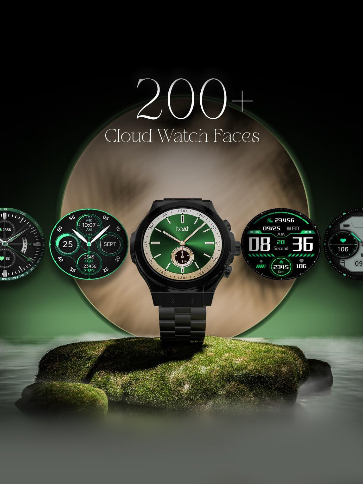 Boat Enigma X400 BT Calling Smartwatch with 1.45 inch AMOLED Display & Sleep, SpO2 Monitor (Black)