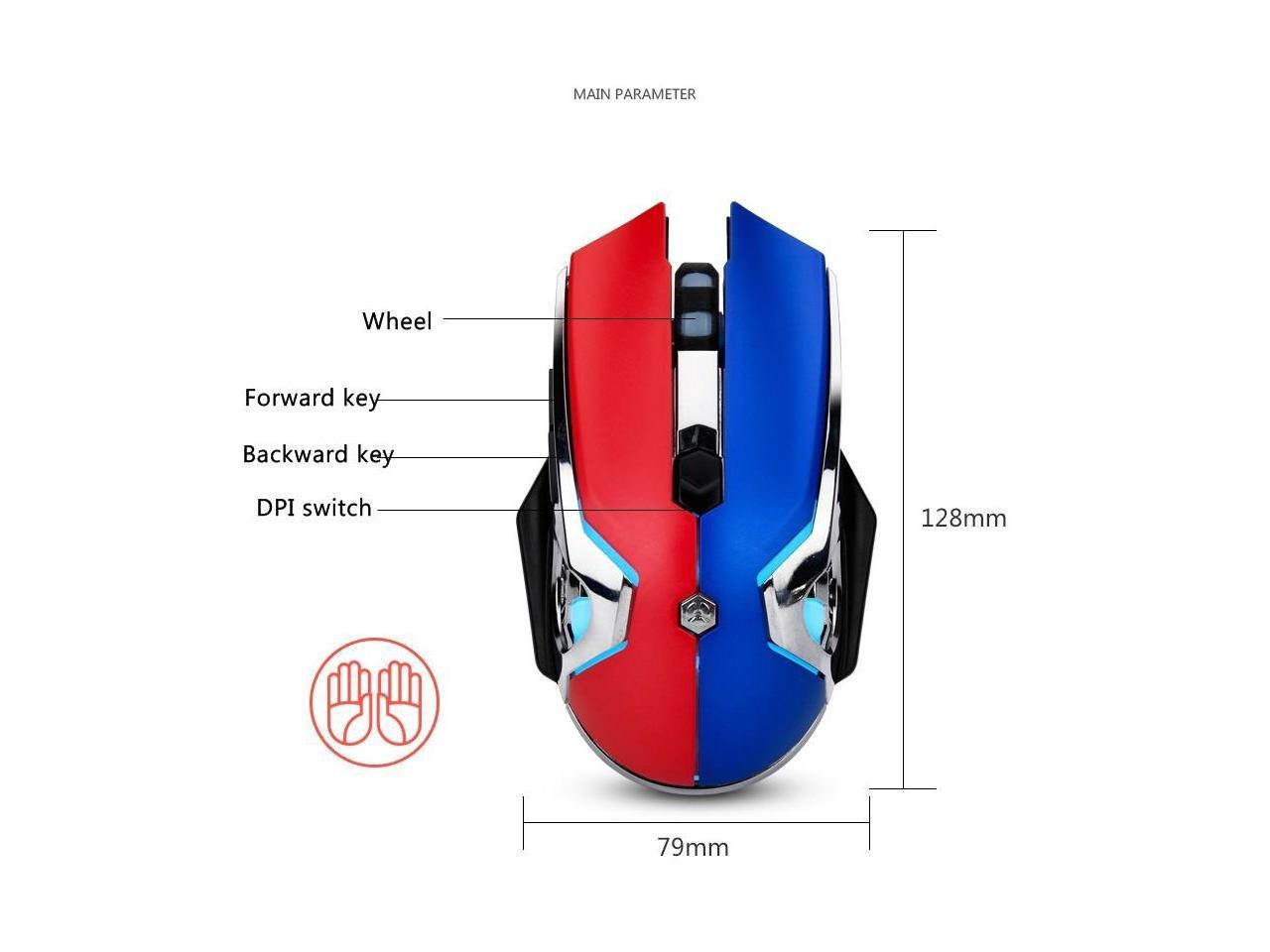 Ajazz AJ120 Gaming Mouse USB Wired Mouse Macro Programming 6-Key Customized 1000/1600/2400/3200DPI Mouse for Gamer Home Office(Red/Black)
