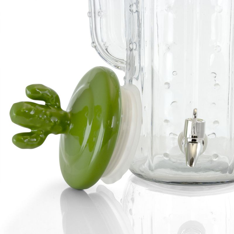 Gibson Home Cactus Cooler 1.3 Gallon Glass Drink Dispenser