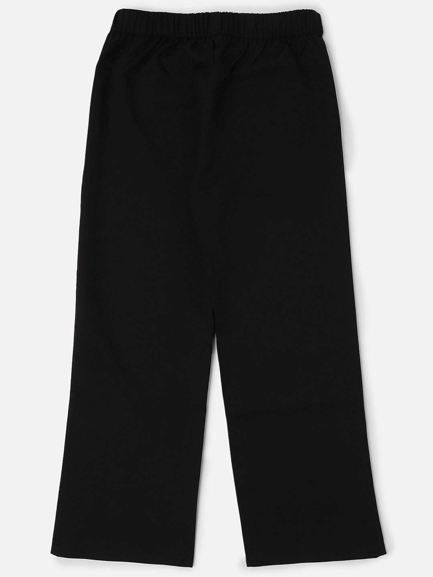 Allen Solly Kids Black Cotton Regular Fit Trouser