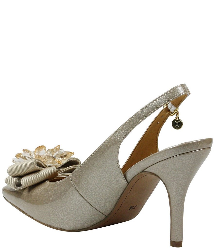 Trotters Kari Pearlized Leather Block-Heel Pumps