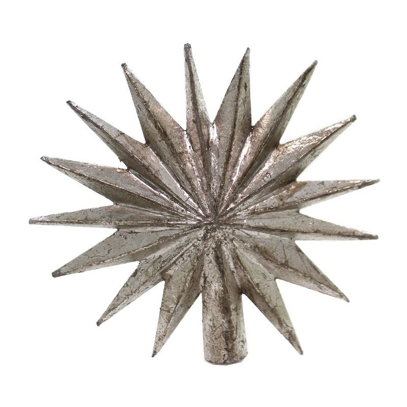 Tree Topper Finial 9.75" Metallic Starburst Tree Topper Paper Foil Christmas  -  Tree Toppers