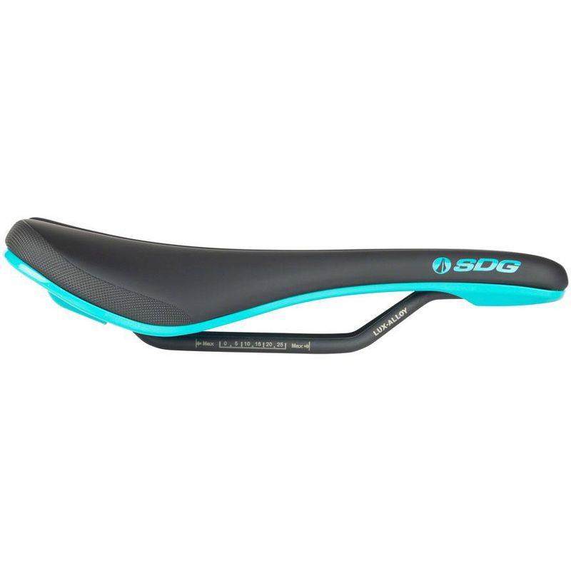 SDG Bel-Air V3 Saddle - Turquoise/Black Rail Material: Lux