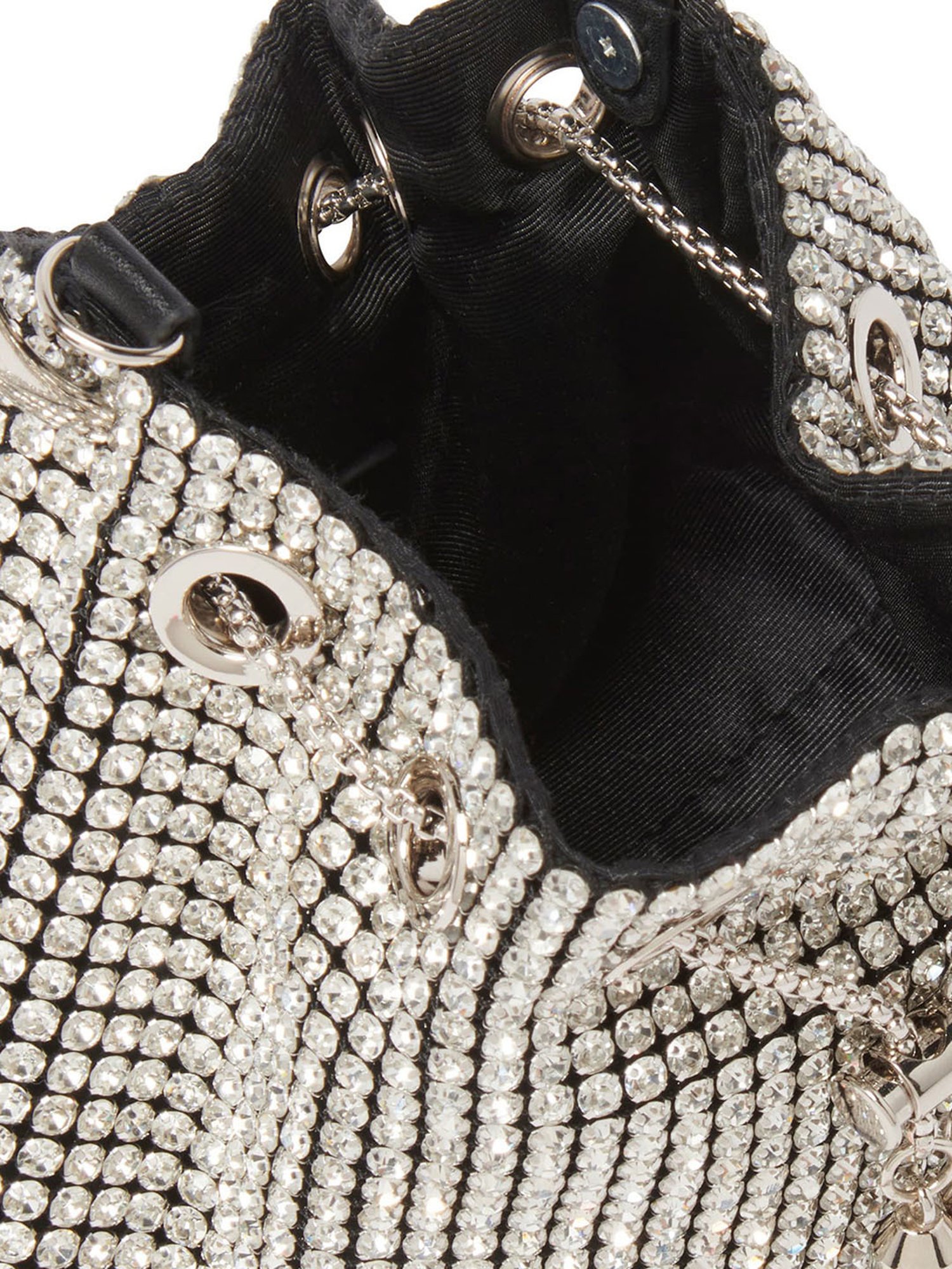 Forever New Silver Embellished Small Skylah Sparkle Potli