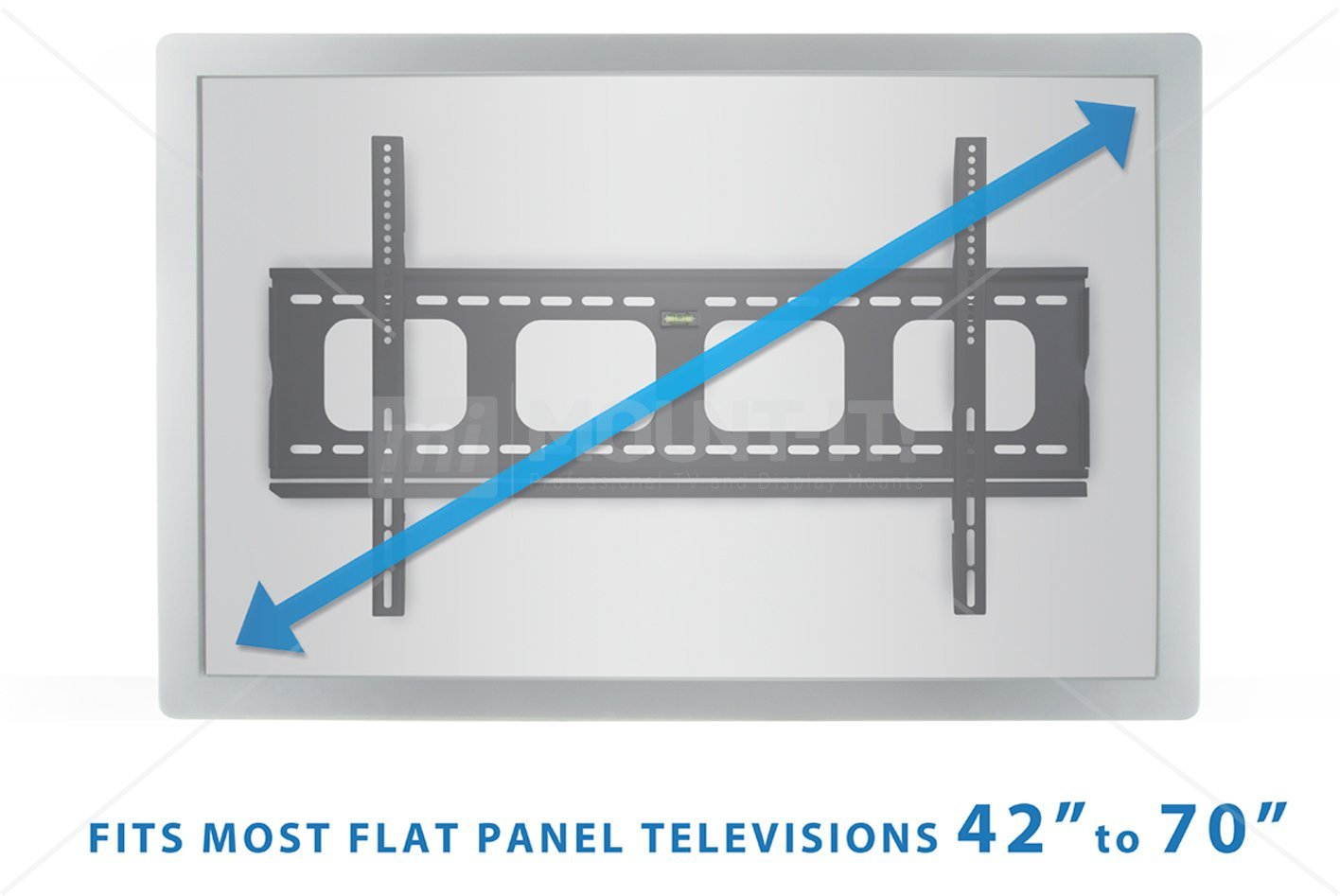 TV Wall Mount Bracket Premium Low-Profile Fixed for 42-70 inch LCD, LED, 4K or Plasma Flat Screen TVs - Super-strength Load Capacity 220 lbs, TV Stays 1 inch from the Wall, Max VESA 800x400