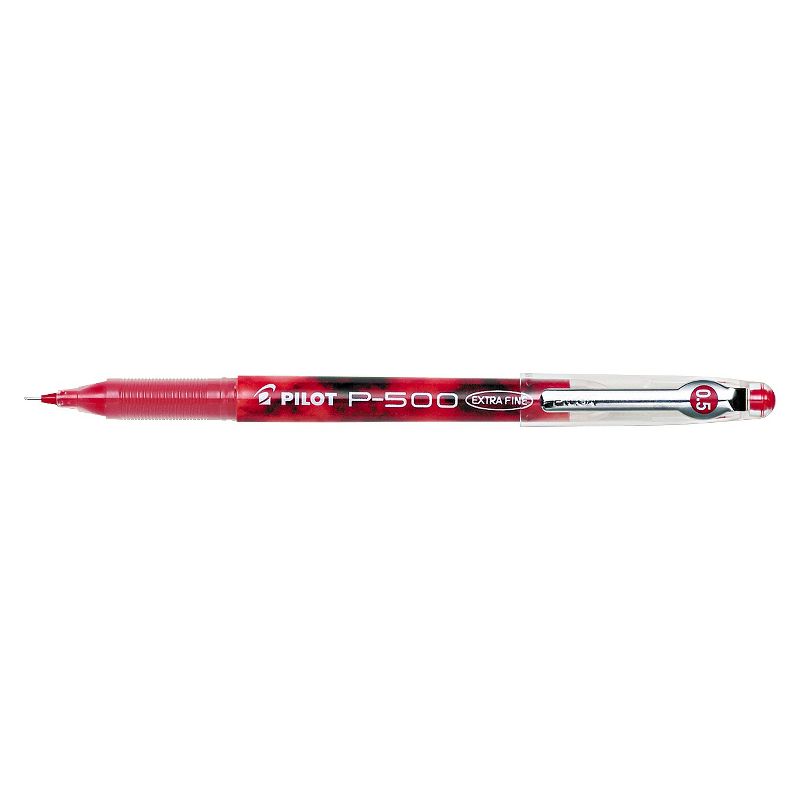 12pk Pilot P-500 Precise Gel Ink Roller Ball Stick Pen, Red Ink, .5mm