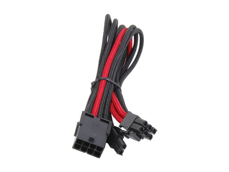 Silverstone PP07-PCIB Sleeved Extension Power Supply Cable, 1 x 8pin to PCI-E 8pin(6+2) Connector