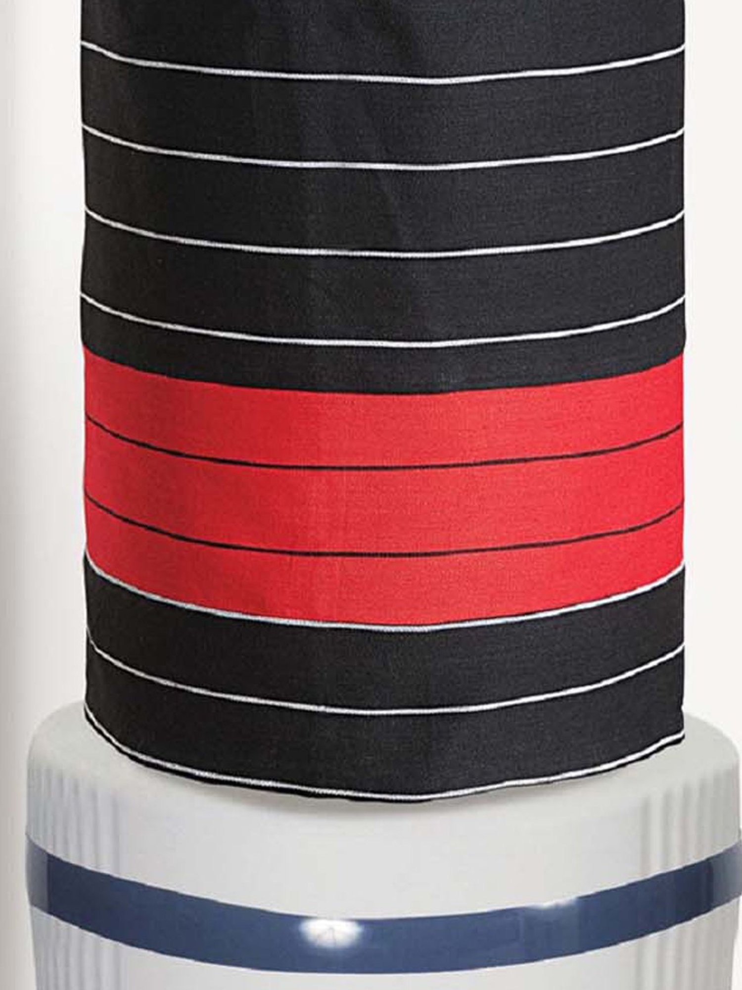 Swayam Black & Red Cotton 20 Litre Water Dispenser Bottle Cover - Set of 1