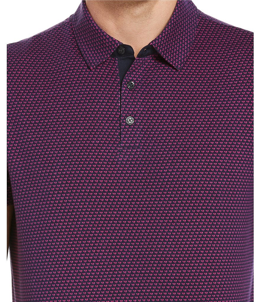 Perry Ellis Geo Print Soft Touch Short-Sleeve Polo Shirt