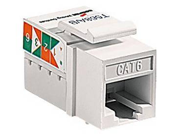 Cooper Wiring Devices 5546-6A Cat 6 RJ45 Modular Data Jack Insert, Almond