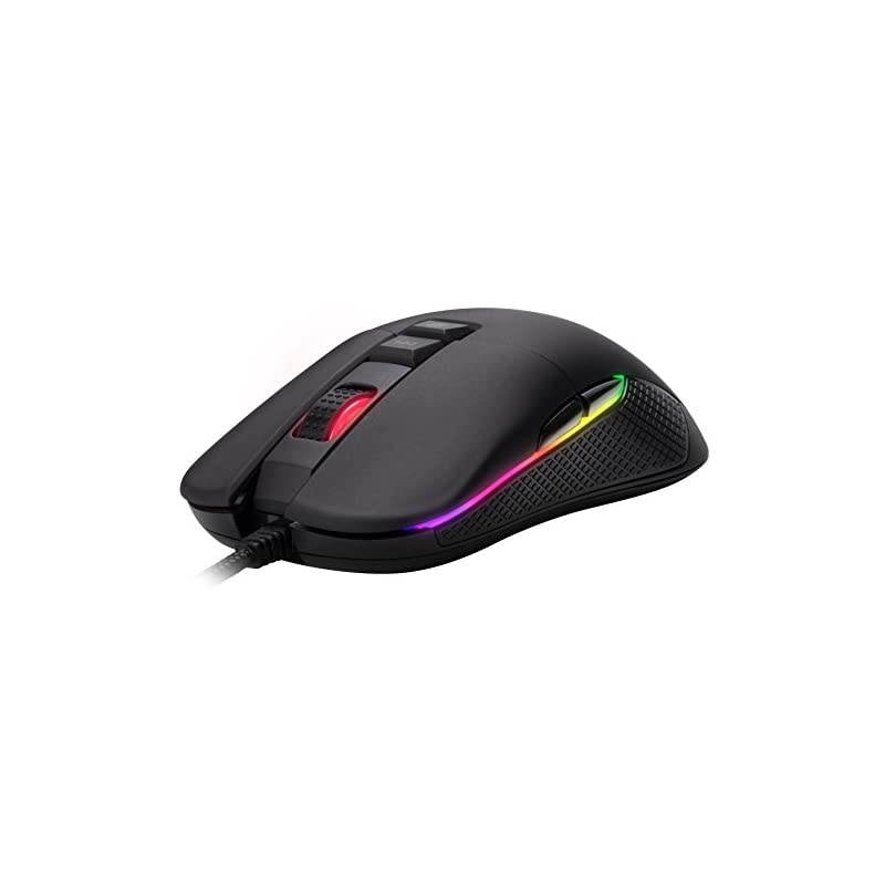 RGB Gaming Mouse with Ambidextrous Grip for Computer/PC/Laptop/Mac Book with 10000 DPI Optical Gaming Sensor and Comfortable Ergonomic Design w/9 Buttons (NEON M62)