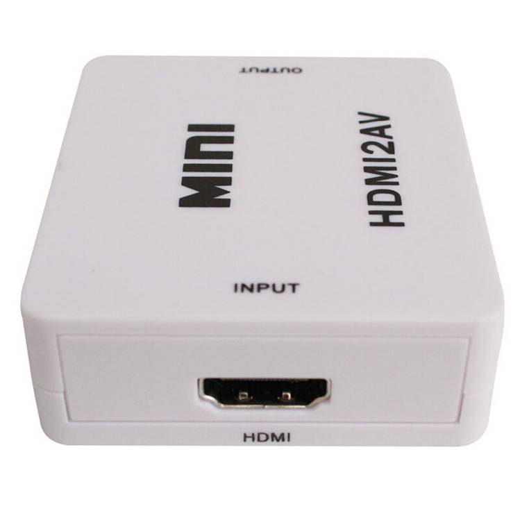 HDMI to AV Scaler Adapter HD Video Composite Converter Box HDMI to RCA AV/CVSB L/R Video 1080P Mini HDMI2AV Support NTSC PAL New