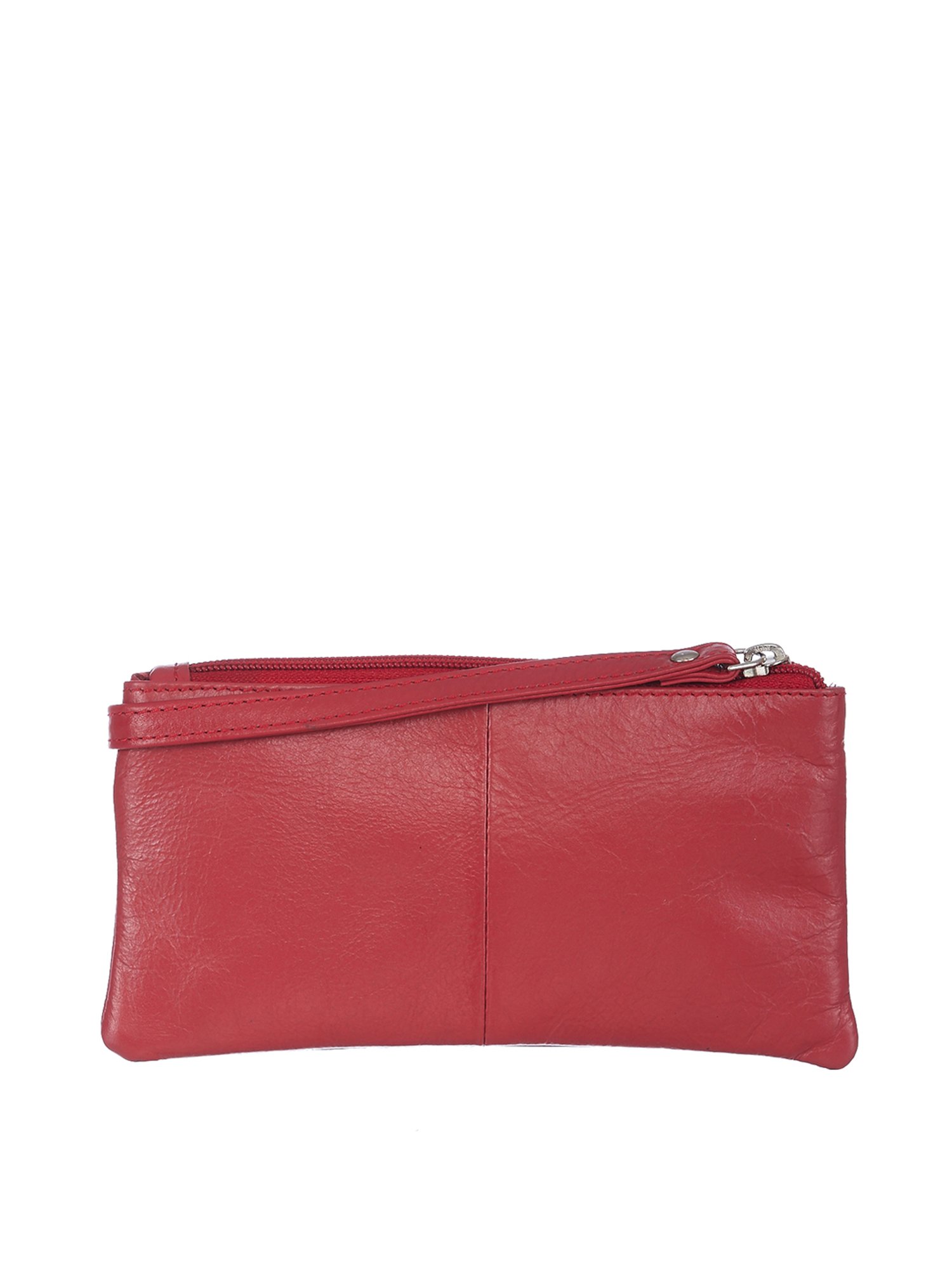 Kara Red Solid Wristlet Pouch for Women