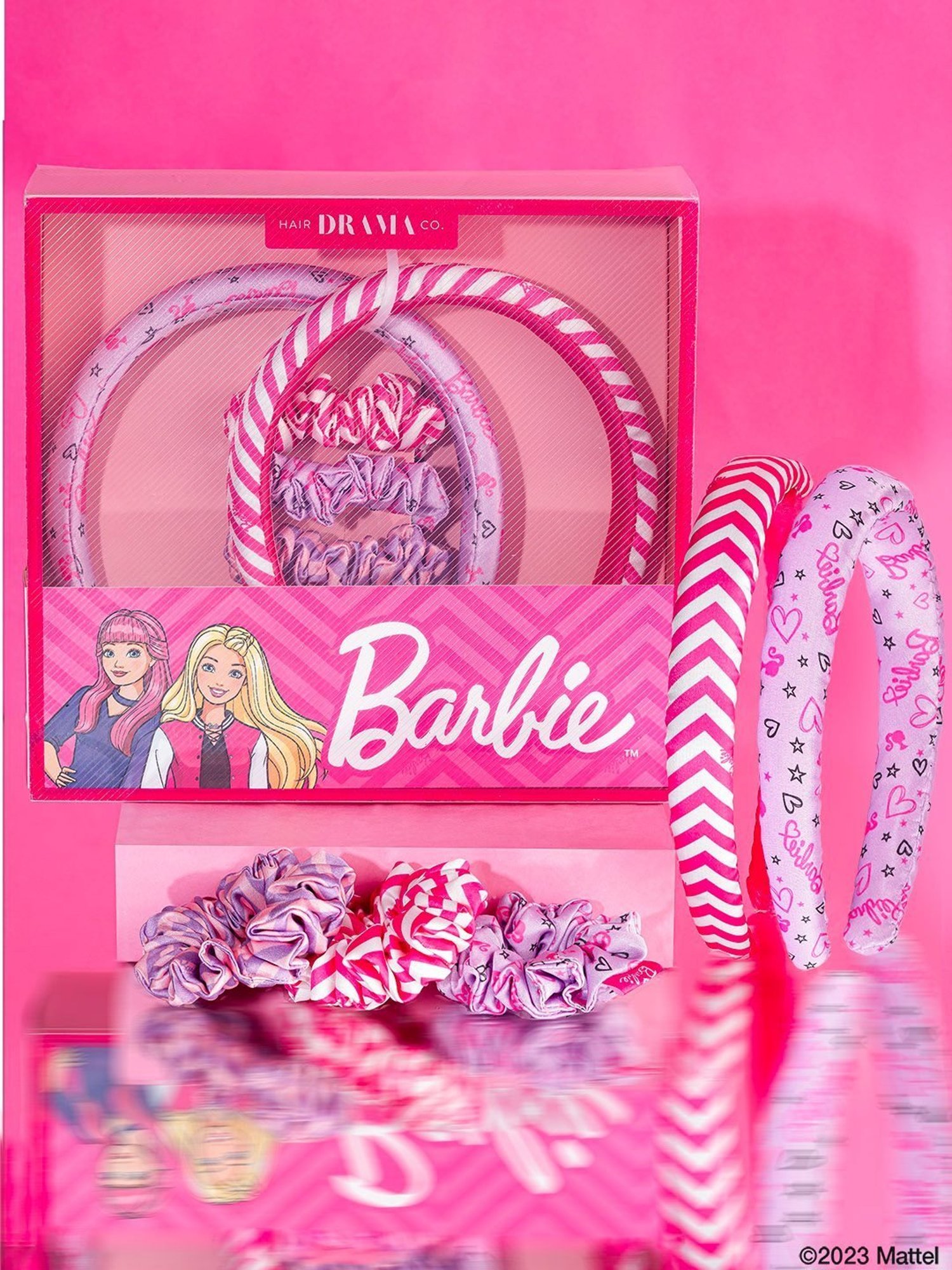 Hair Drama Company Barbie Multicolor Printed Hair Band Gift Set