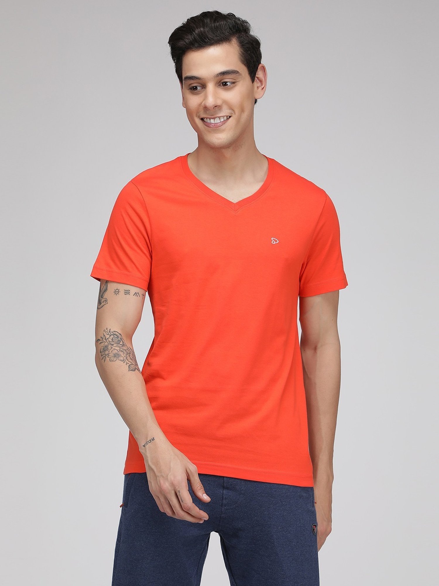 Sporto Tangerine Regular Fit T-Shirt