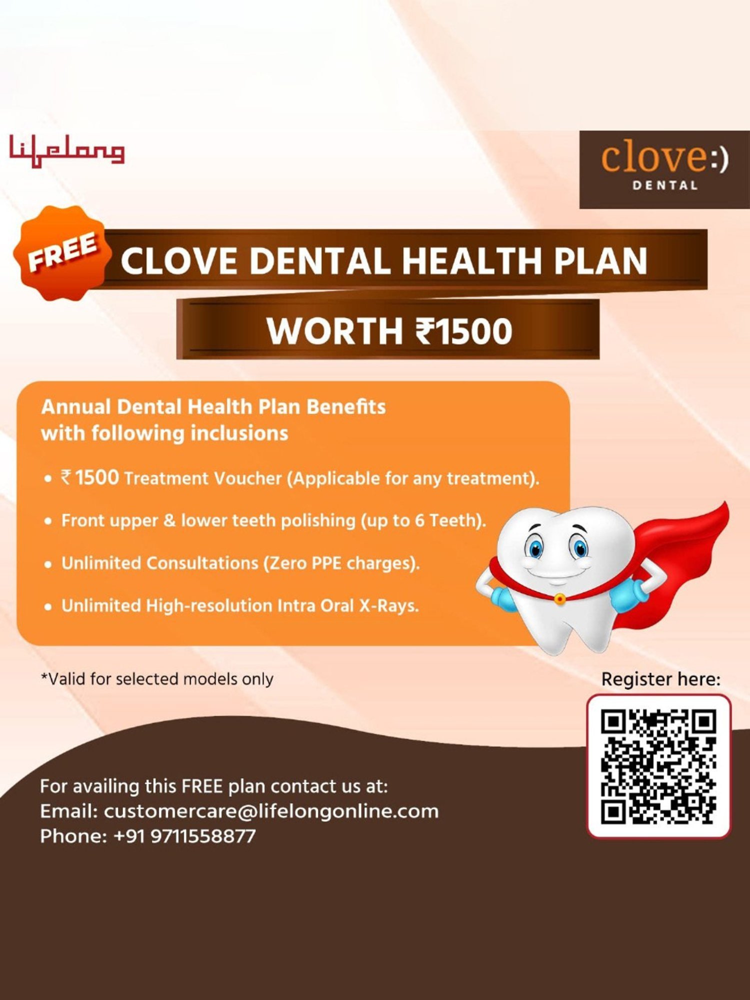 Lifelong LLDC90 Electric Toothbrush with Free Clove Dental Health Plan for Kids (Sky Blue)
