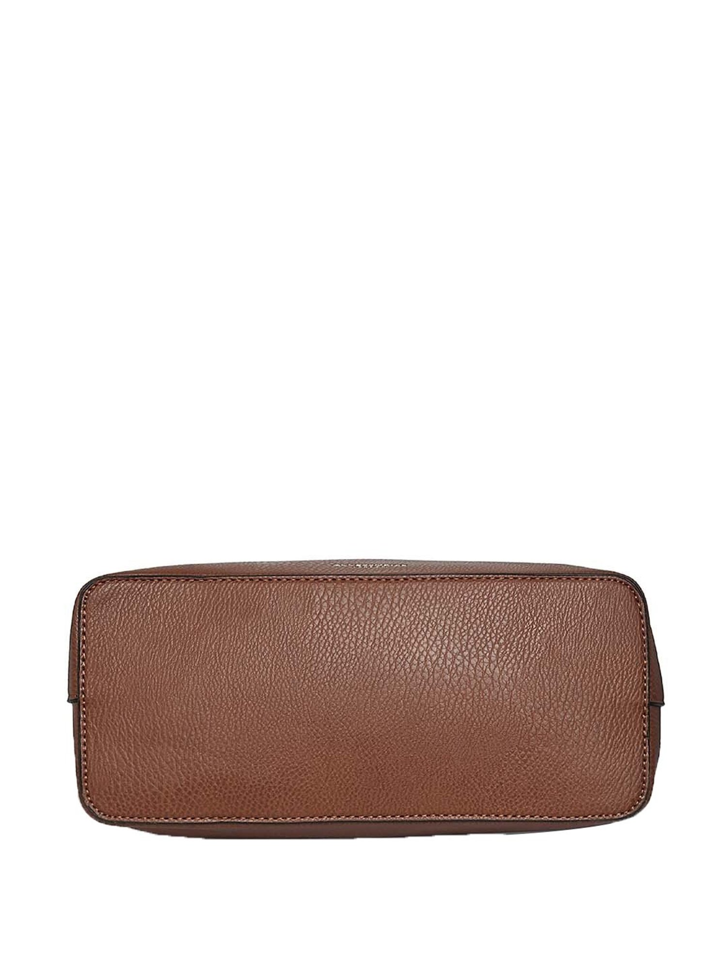 Accessorize London Women's Faux Leather Tan Pocket Molly Tote bag