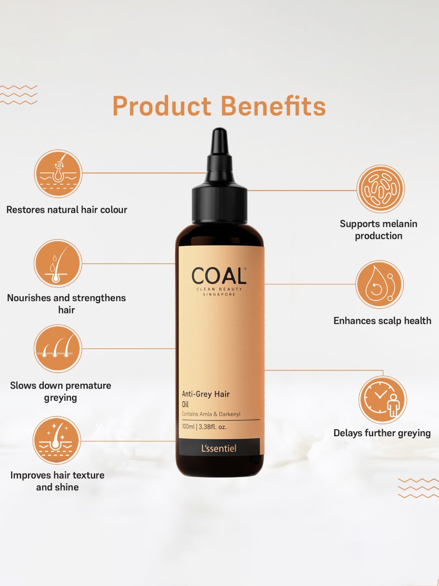 COAL Clean Beauty Anti-Grey Hair Oil - 100 ml