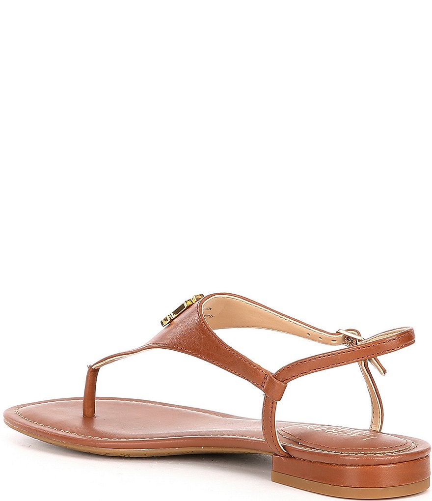Lauren Ralph Lauren Ellington Logo Leather Sandals