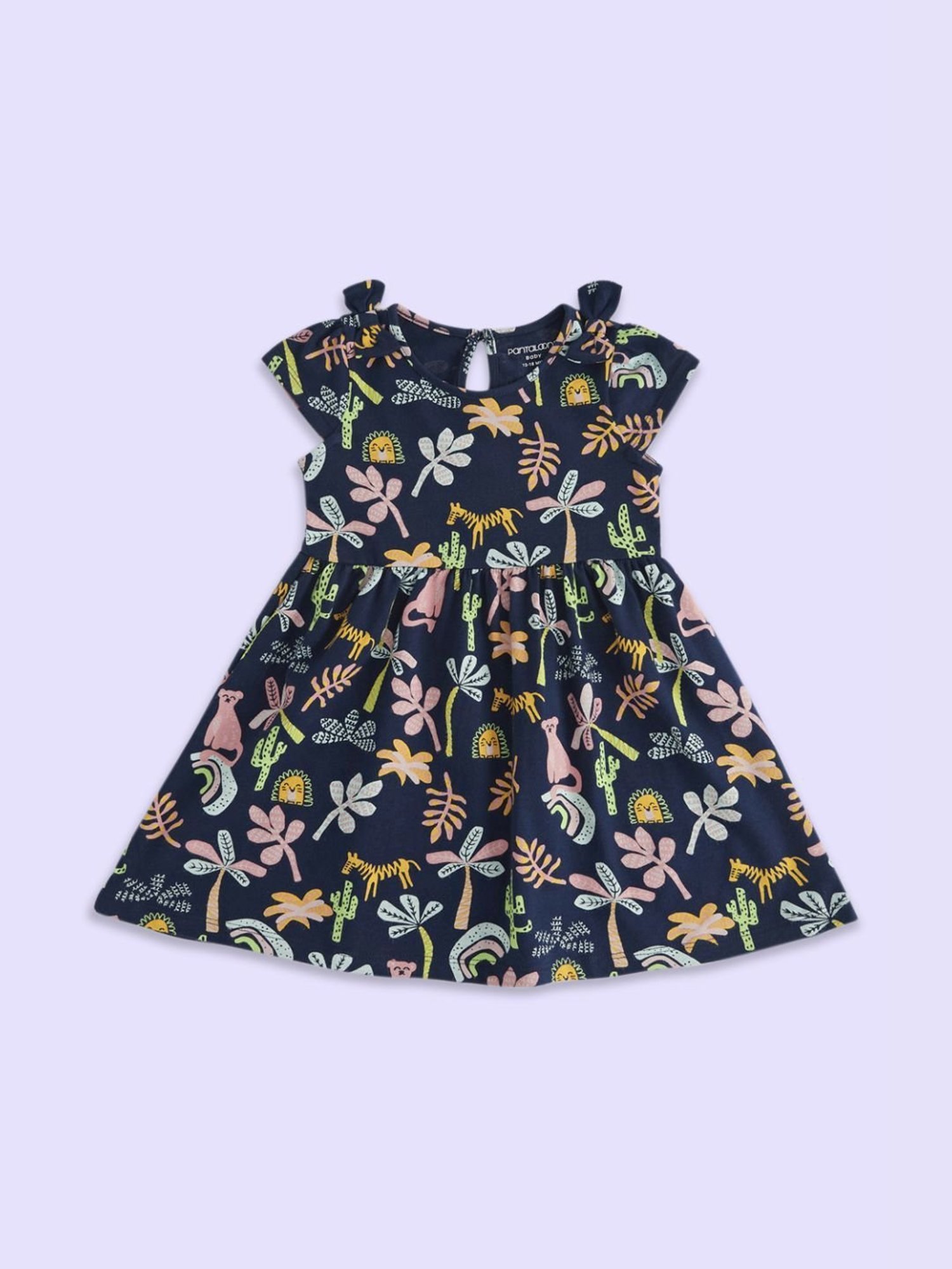 Pantaloons Baby Navy Cotton Printed Dress