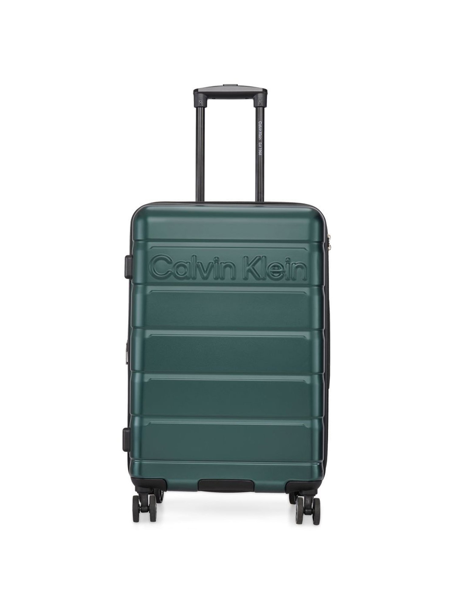 Calvin Klein Ridge-Line Pearlized Sage Textured Hard Cabin Trolley Bag - 66 cm