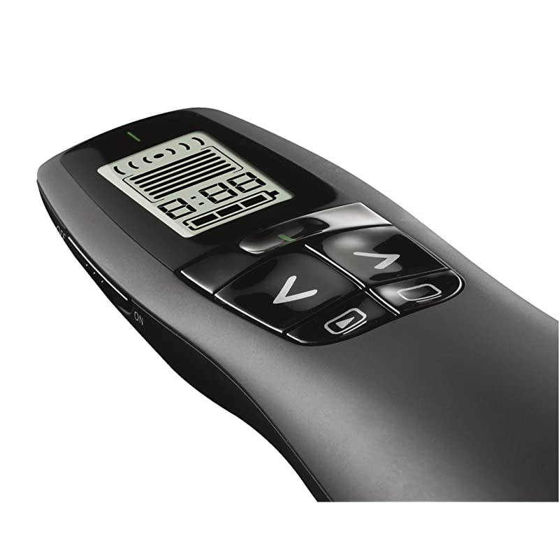 Professional Presenter R800 Wireless Presentation Clicker Remote with Green Laser Pointer and LCD Display