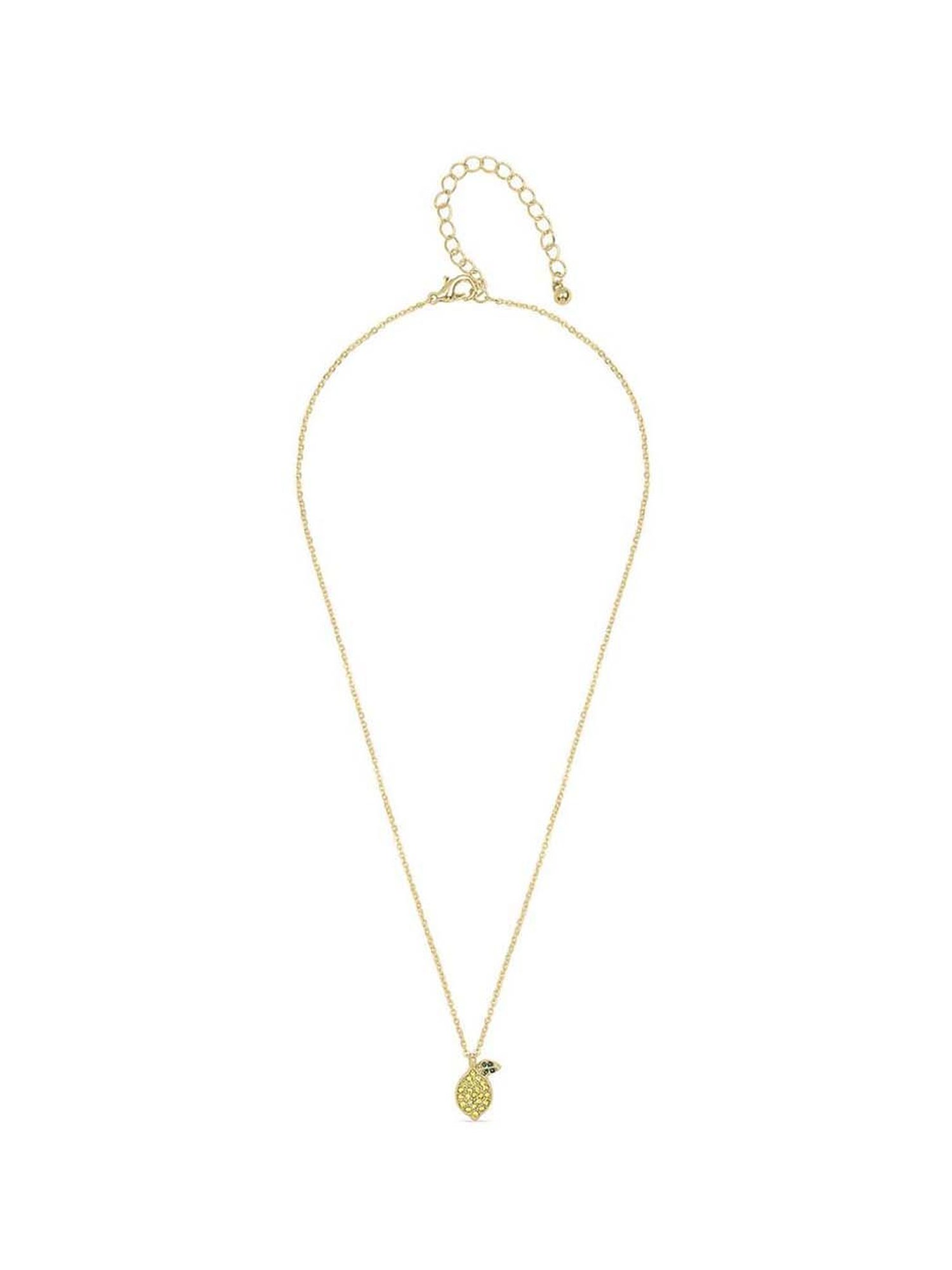 Accessorize London Women's Yellow Lemon Pendant Necklace