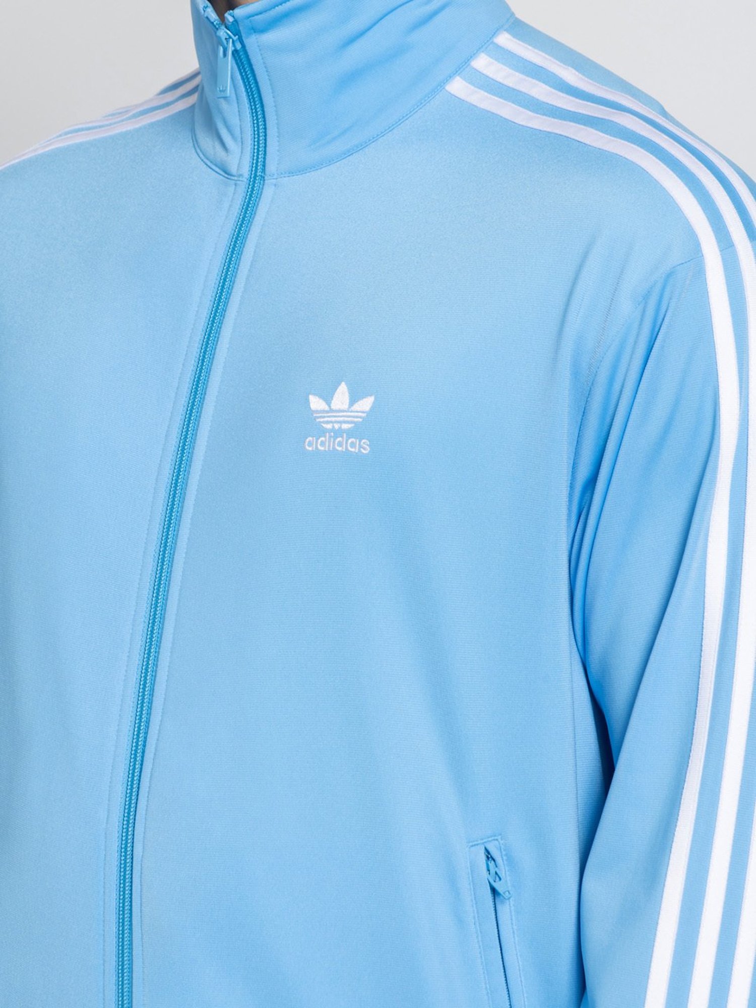 Adidas Originals Blue Regular Fit Striped Firebird Track Jacket