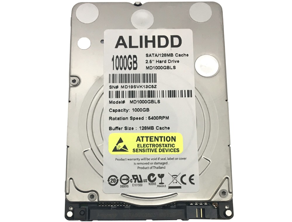 ALiHDD 1TB 5400RPM 128MB Cache SATA 6Gb/s 7mm 2.5in Notebook/Mobile Hard Drive - 2 Year Warranty