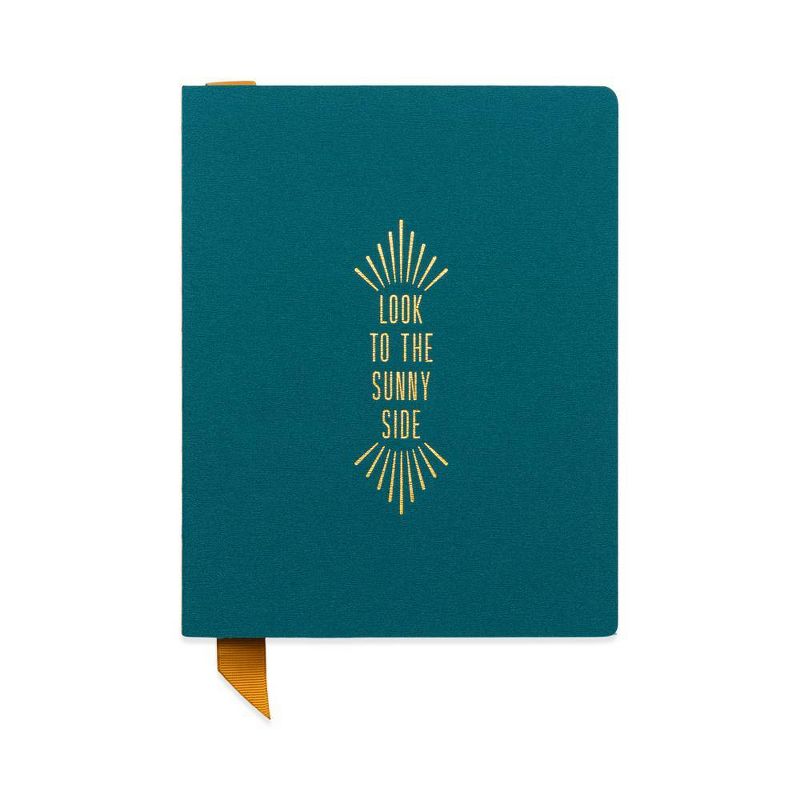 Lined Satin Journal Sunny Side Teal - Designworks Ink
