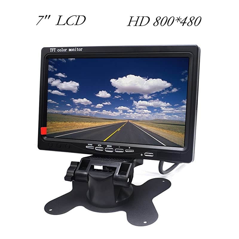 HD Car Monitor  7quot HD 800&times;480 LED Backlight TFT LCD Monitor for Car Rearview Cameras Car DVD Serveillance Camera STB Satellite Receiver and Other Video Equipment
