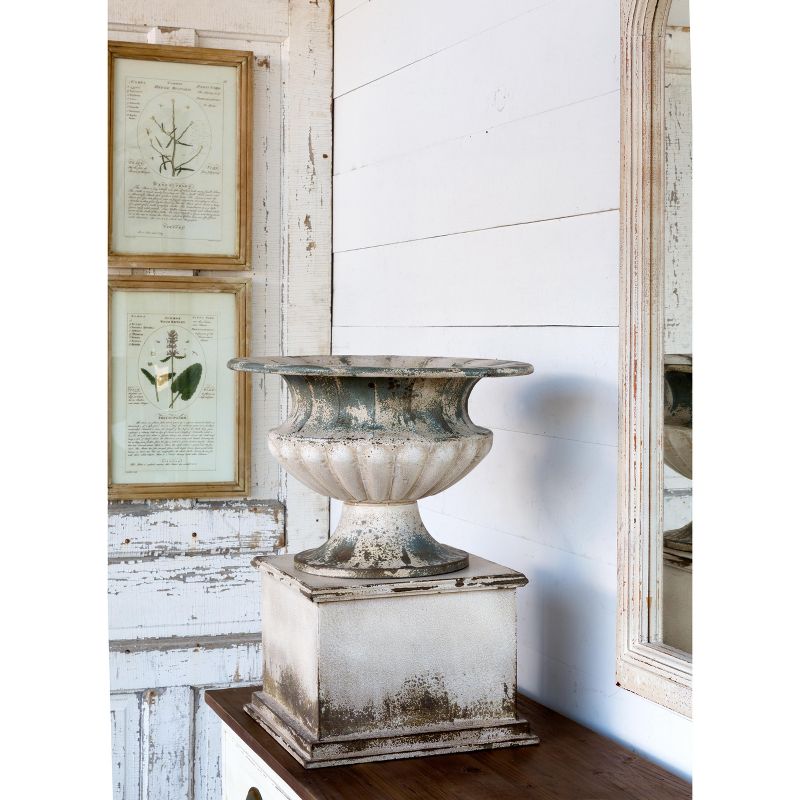 Set of 2 Planters with Stand Gold - CosmoLiving by Cosmopolitan