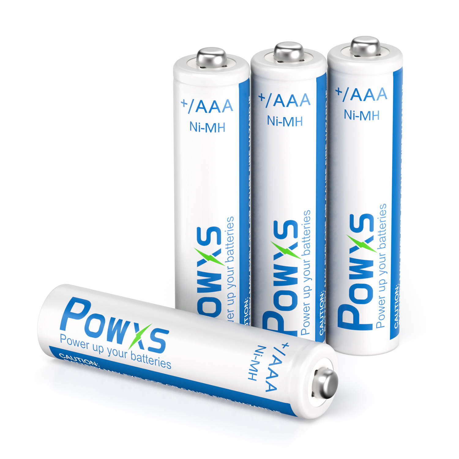POWXS AAA Rechargeable Batteries 800mAh Pre-Charged Triple A Batteries 1.2V Long-Lasting Ni-MH AAA Size Batteries Suitable for Household - 4 Pack