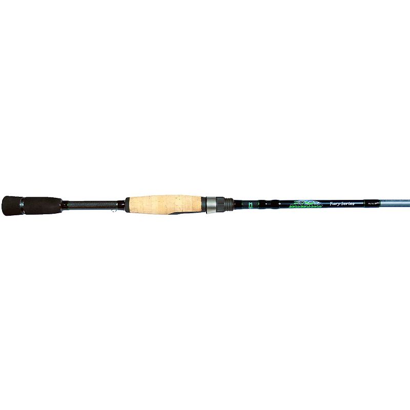 Dobyns Rods FR703SF Fury Series Medium Power Fast Action Spinning Fishing Rod, 7 Feet, Black/Green