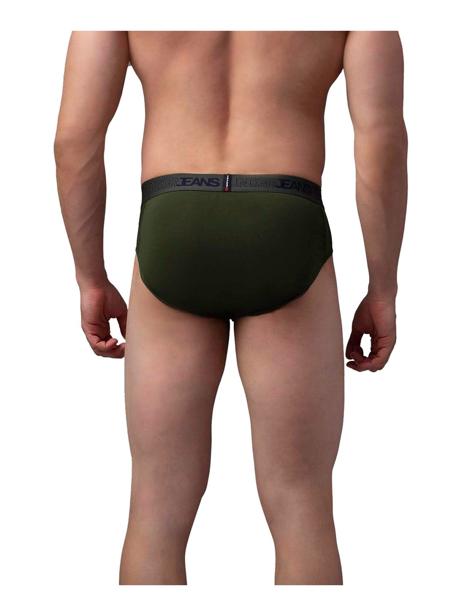 UnderJeans by Spykar Olive Briefs - Pack of 2