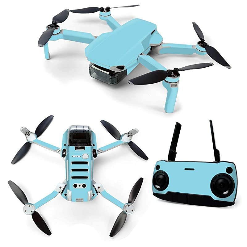 Skin for DJI Mavic Mini Portable Drone Quadcopter Solid Baby Blue | Protective Durable and Unique Vinyl Decal wrap Cover | Easy to Apply Remove and Change Styles | Made in The USA