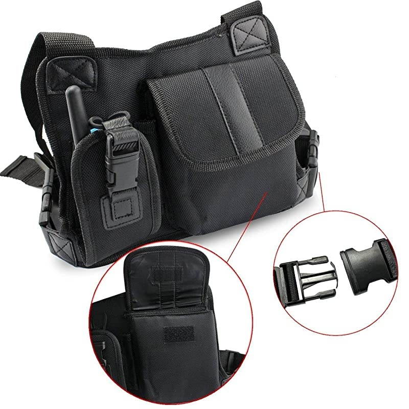 Radio Chest Harness Chest Front Pack Pouch Holster Vest Rig for Two Way Radio Walkie Talkie(Rescue Essentials)