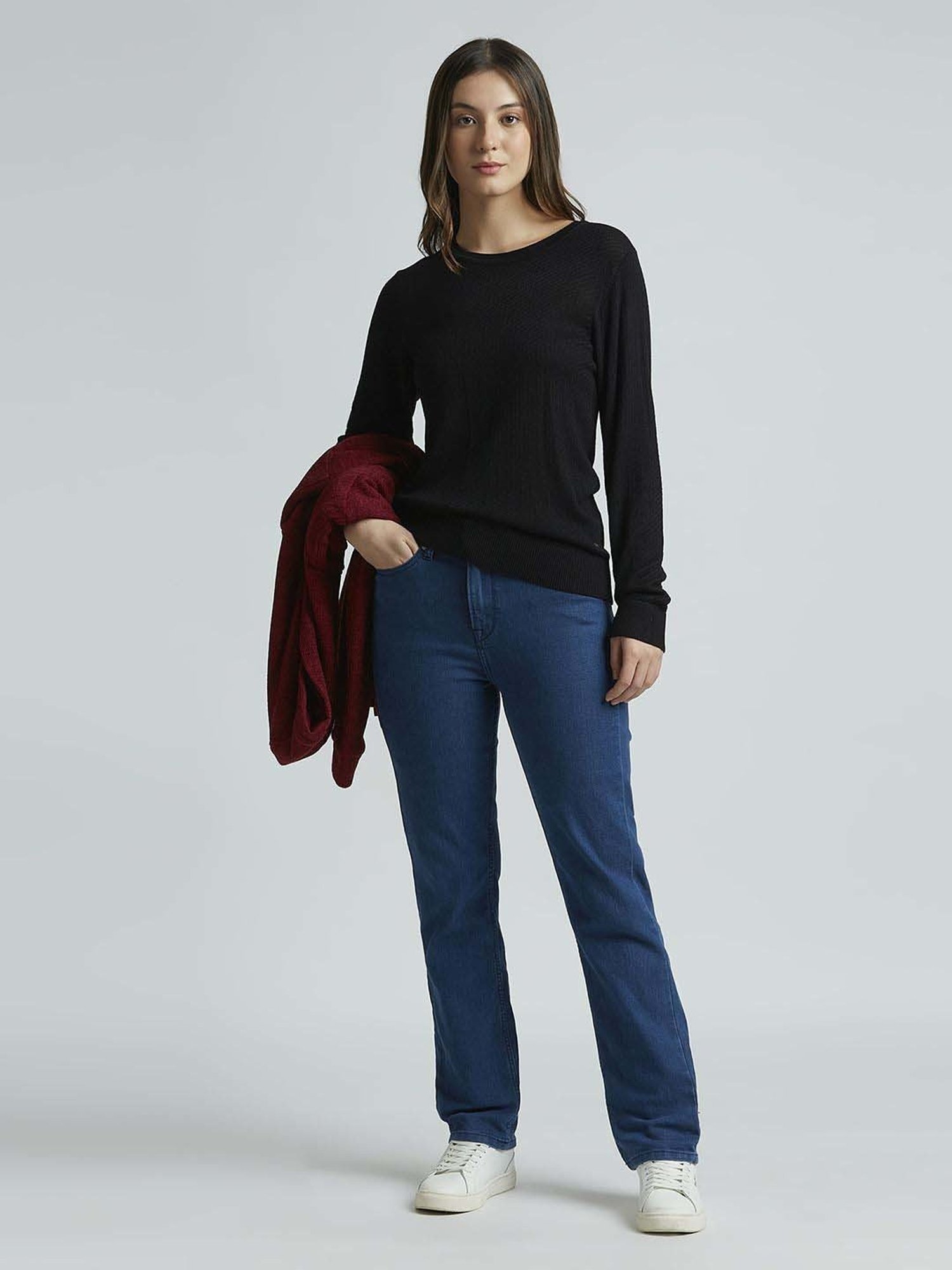 Pepe Jeans Black Self Pattern Top