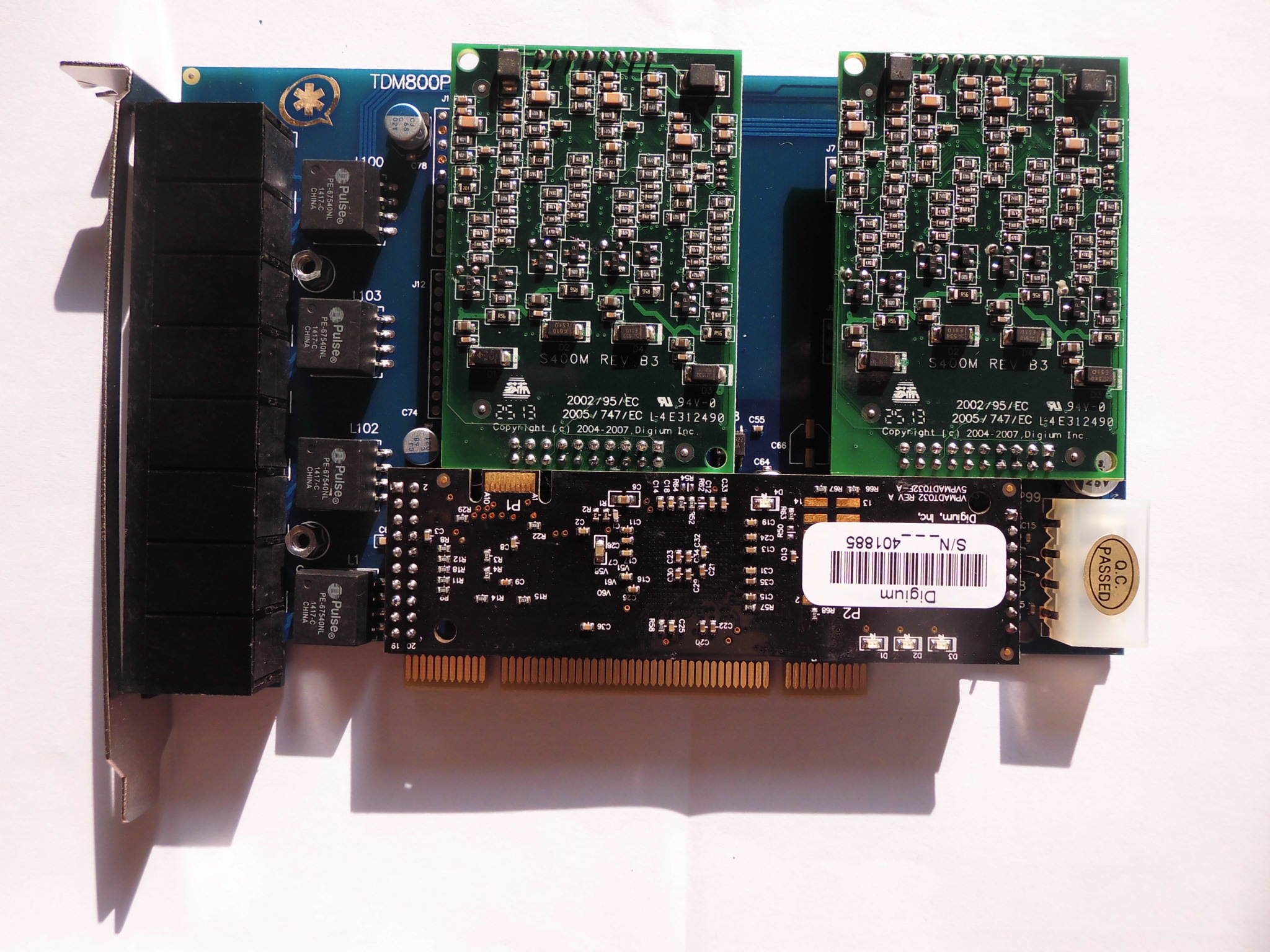 TDM800 8 Ports FXS PCI bus Analog Asterisk PRI voip Card with VPMADT032 Echo Cancellation Module,   AEX800,X400M,S400M,TDM800P