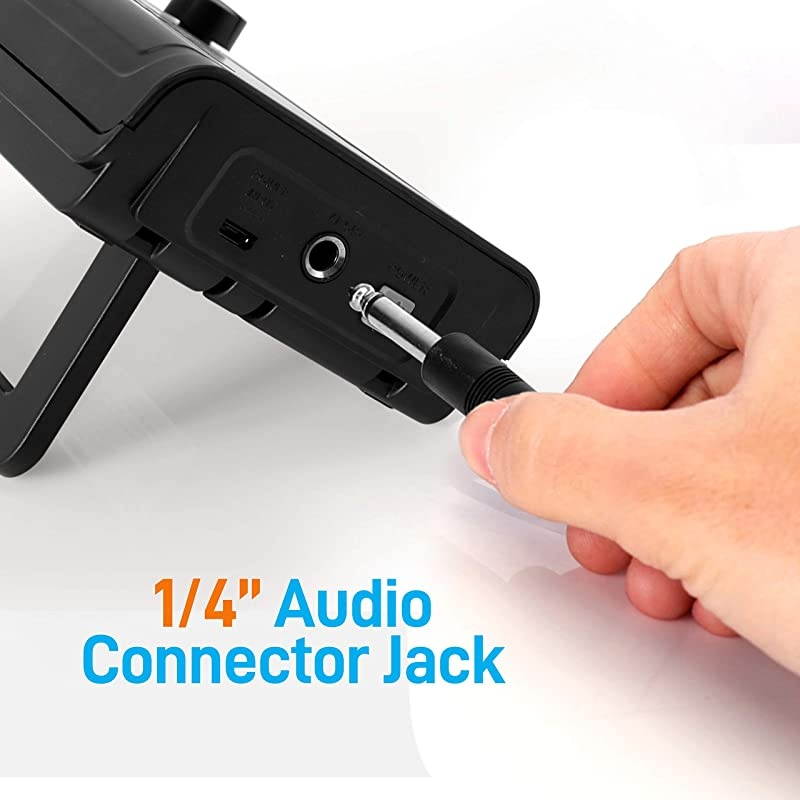 Compact UHF Wireless Microphone System - Pro Portable 1 Channel Desktop Digital Mic Receiver Set w/Belt-Pack Transmitter, Receiver, Headset and Lavalier Mics, Battery, for Home, PA -  PDWM1958B