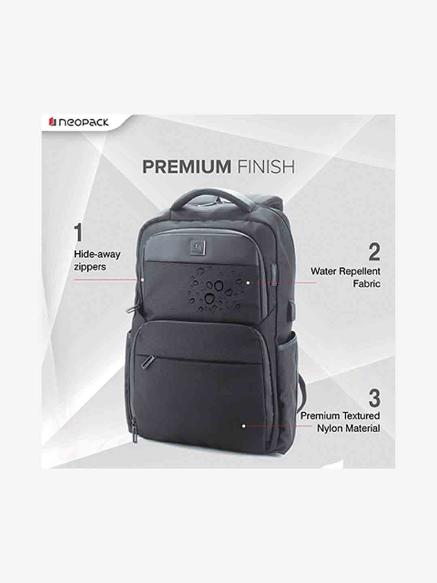 Neopack Urban Carrier Backpack for Upto 16" Laptops & Macbooks (Black)