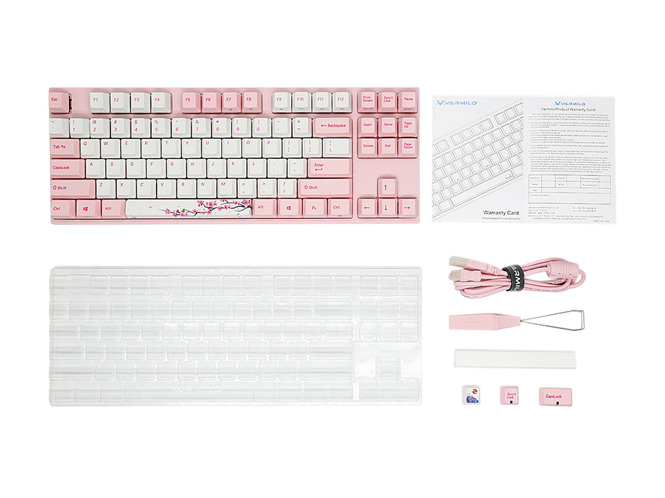 Varmilo Sakura VA87MR2P/PP88V Pink Wired Keyboard