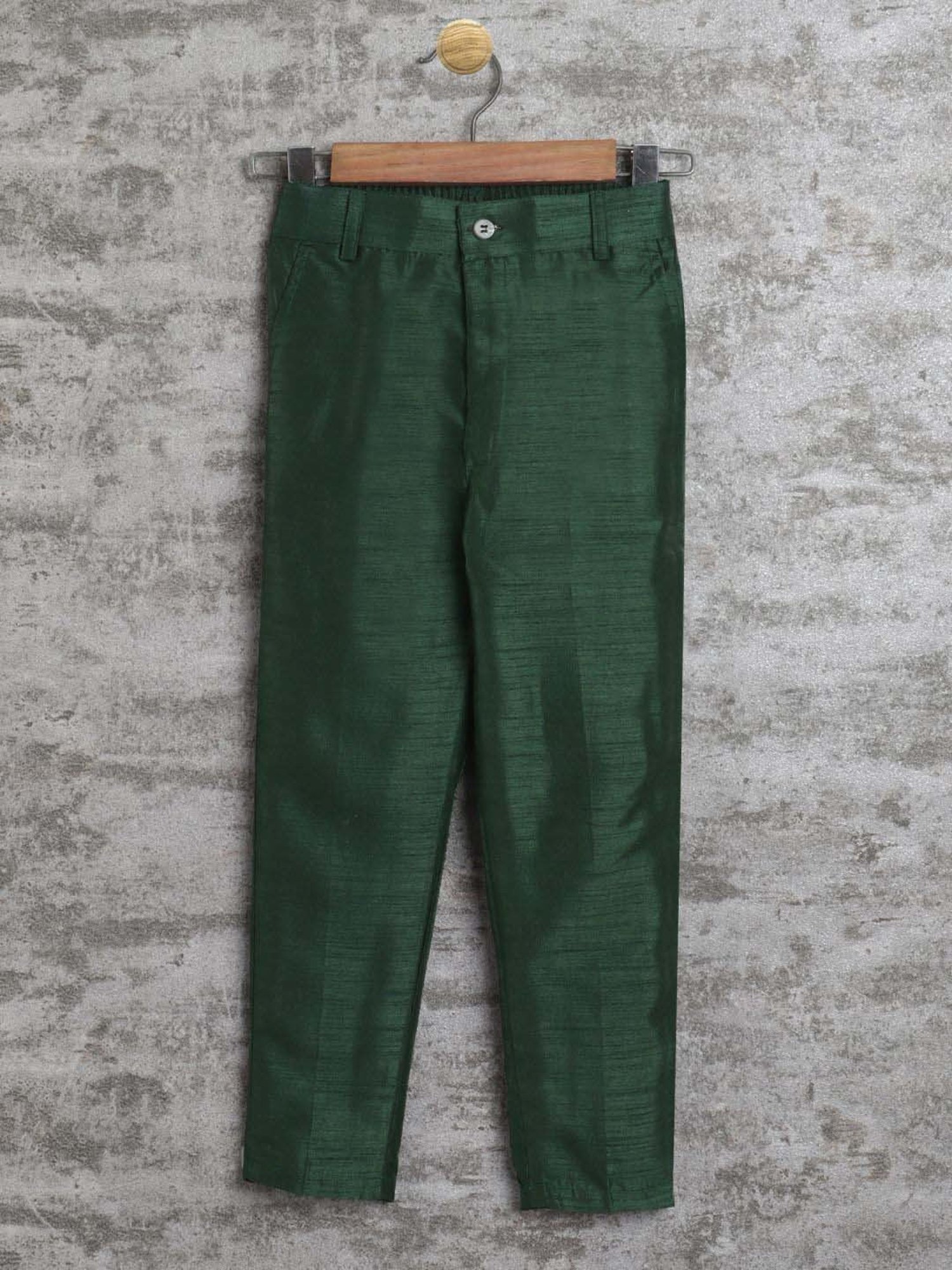 Ahhaaaa Kids Green Embellished Full Sleeves Kurta Set